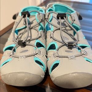 Eddie Bauer Women's Gray and Teal Athletic Sandals